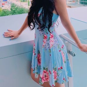 Purple floral dress